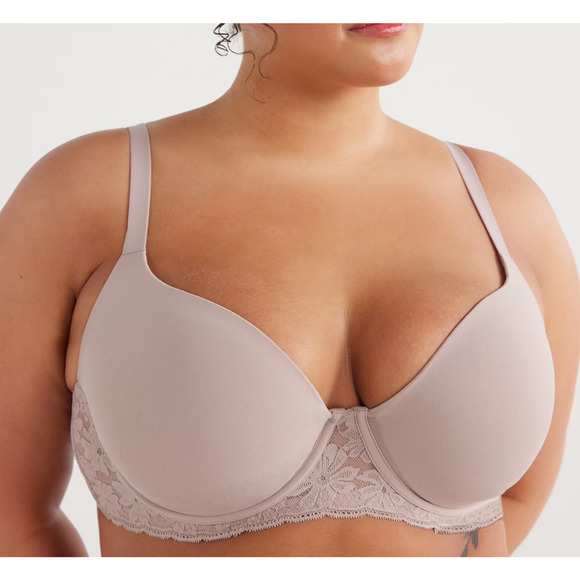 No Boundaries Womens Demi Underwire T-Shirt Bra Laurel Pink Size 36A - Picture 4 of 7